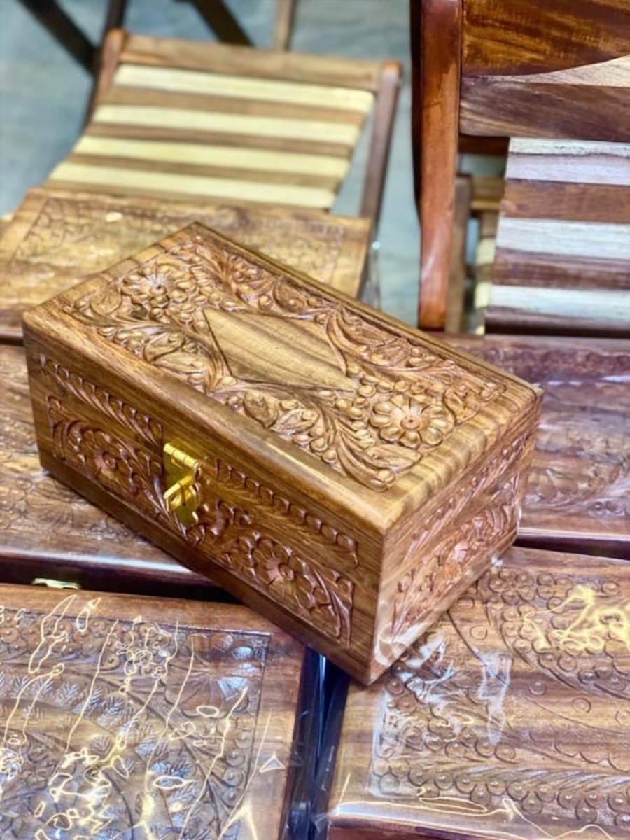 Wooden box artistic